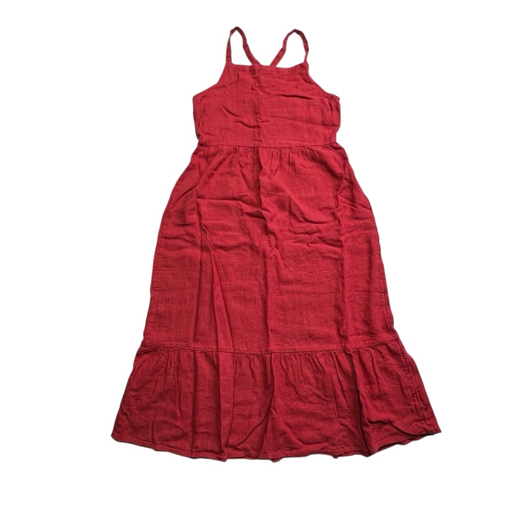 Old Navy new linen blend Burnt Red Kids Casual Dress